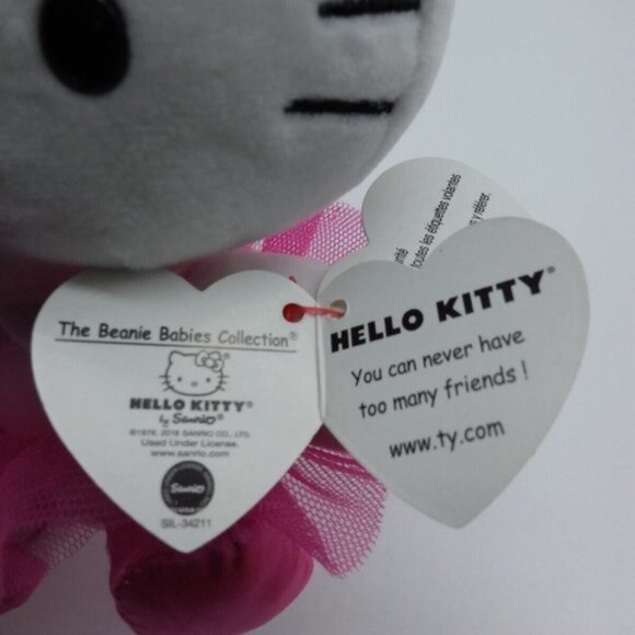 2 Hello Kitty Sanrio Plush Stuffed Toys Ty & Asian Chinese Cat in Kimono… - Picture 11 of 14